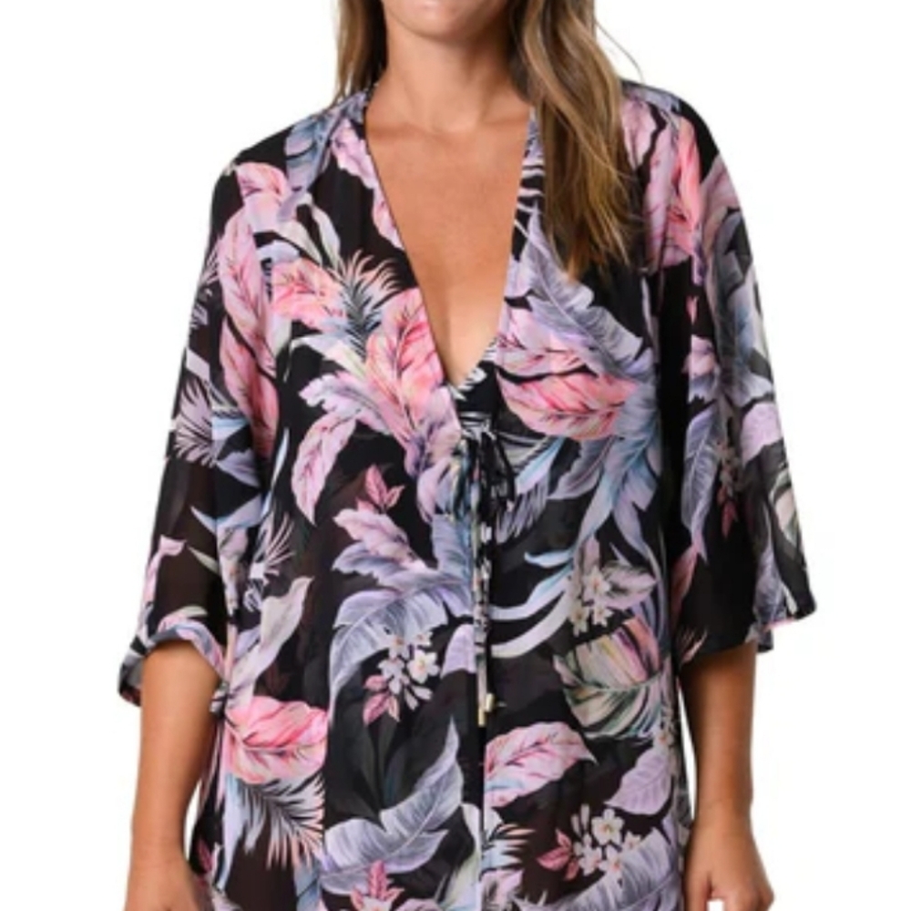 Colleen Lopez Floral Kimomo Shawl